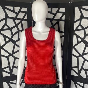 Elegant Red Sleeveless Top